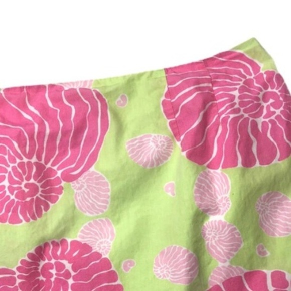 Vintage LILLY PULITZER White Label Nautilus Shell Print Skirt size 8 - Picture 3 of 5